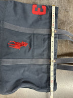 Rare Vintage Polo Ralph Lauren Large Pony Tote Navy Blue Canvas Zip Bag