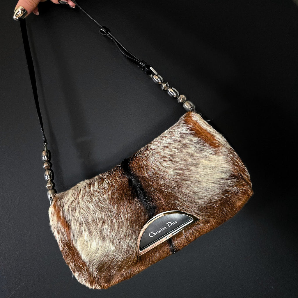 Dior Malice Fur Vintage Shoulder Bag