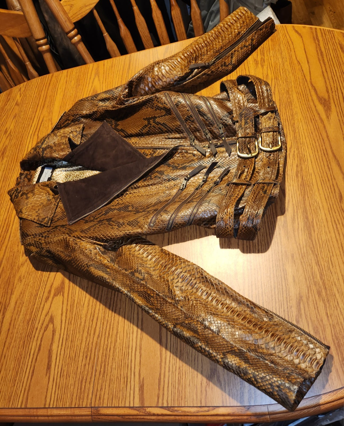 Glen Arthur Python Skin Jacket Size 8