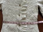 Alexander Wang Smocked Ruffle Long Jacket Dress S In Vintage White