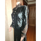 Double D Ranchwear Velvet Studded Skirt Set Black Brown XS/S