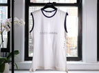 Dolce & Gabbana Vintage Purple Runway Pin Logo Outline Tank Top (S/S 2001 )