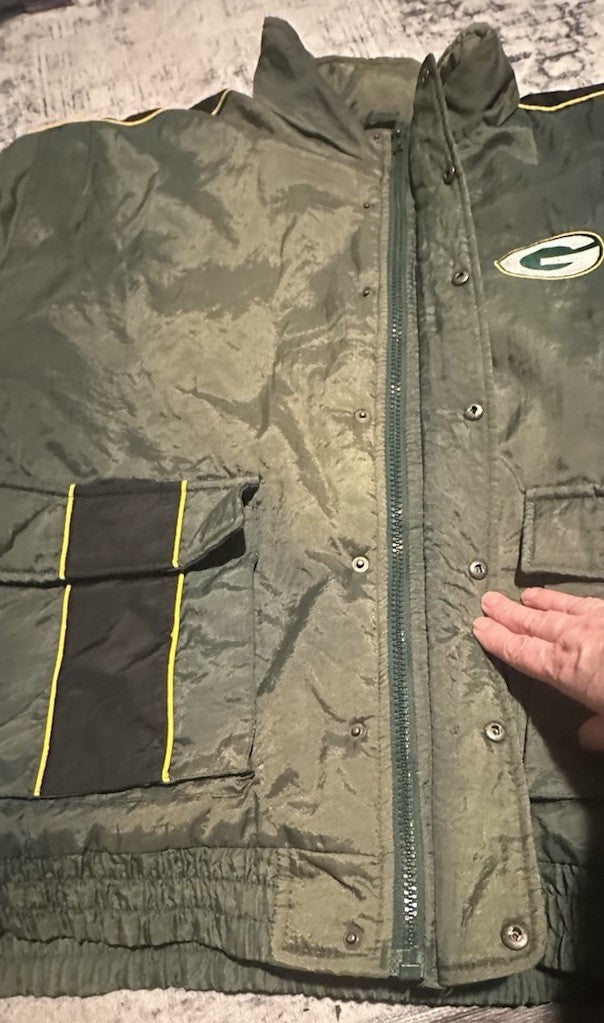 Vintage Green Bay Packers Puffer Jacket XL