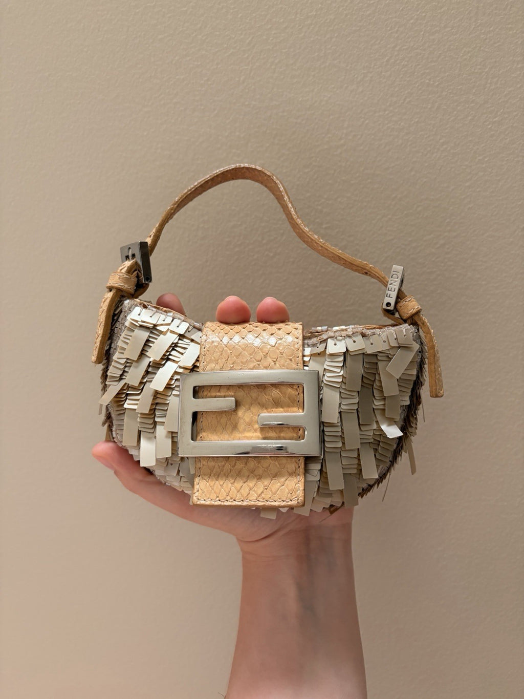 Fendi Mini Beaded Croissant Bag