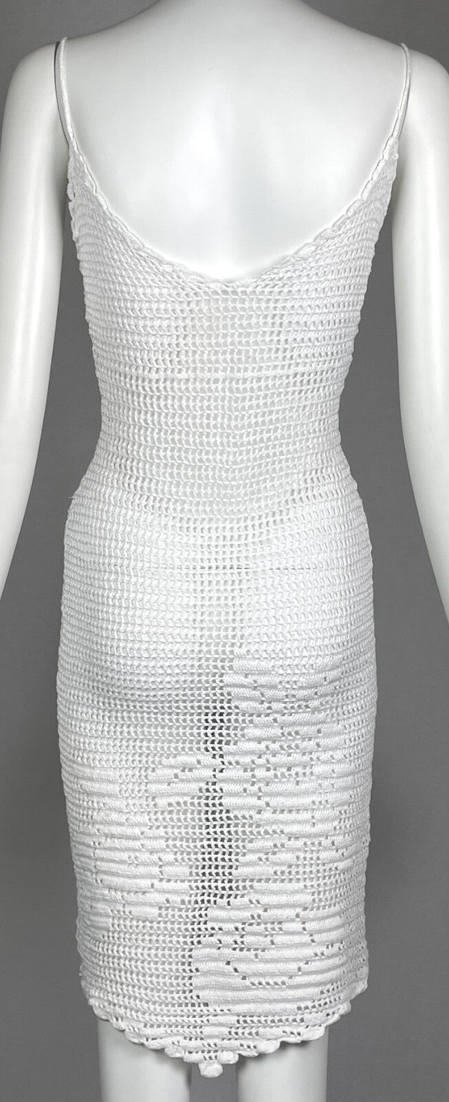 Vintage 1994 Dolce & Gabbana Sheer White Knit Dress