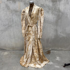 Vintage 1930s Fuzzy Plush Teddy Bear Dressing Gown Robe Coat Art Deco Dress