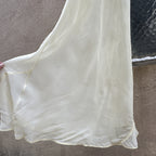 Vintage 1930s Pale Yellow Buttercup Dress Lace Bias Cut Art Deco Slip Gown Maxi