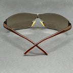 Chanel 4089 236/13 VTG Shield Sunglasses Brown Gradient Italy 120 Used w/ Ser. #