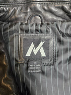 G-III Apparel Men's Leather Jacket Black Medium Y2K