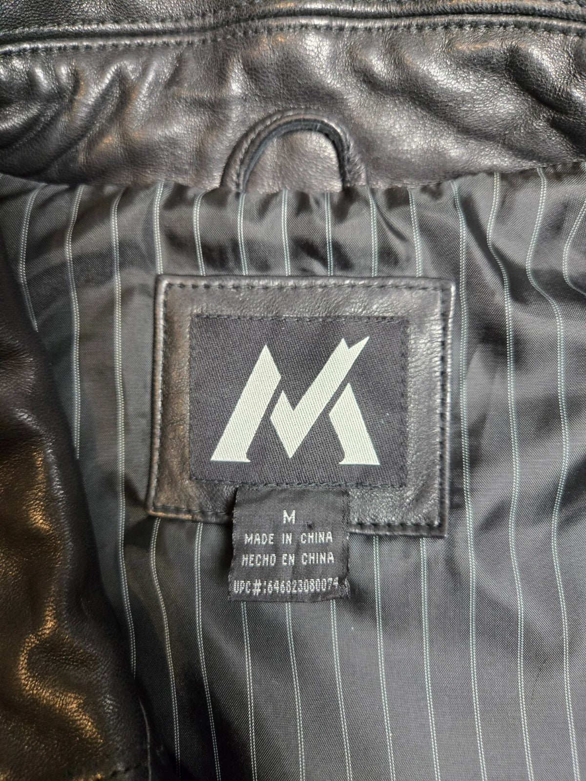 G-III Apparel Men's Leather Jacket Black Medium Y2K