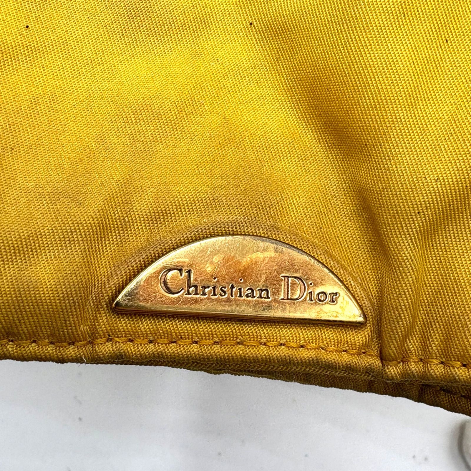 Vintage Christian Dior Yellow Nylon Shoulder Bag - Made in Italy
