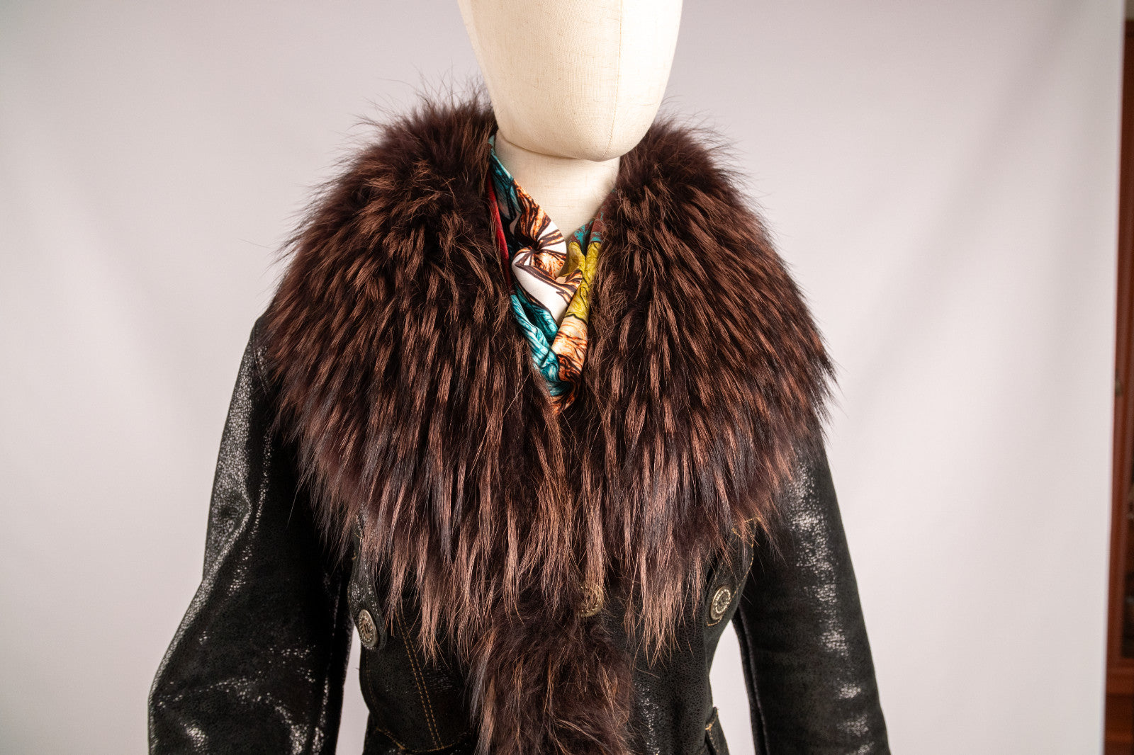 Penny Lane Belted Sheepskin Shearling Coat Size L