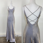 Jump 1990s Purple Metallic Iridescent Formal Gown Size 5-6
