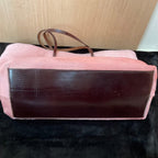FENDI Vintage Tote Bag Pony Calf Hair Pink Brown Cow Print Leather Shoulder Rare
