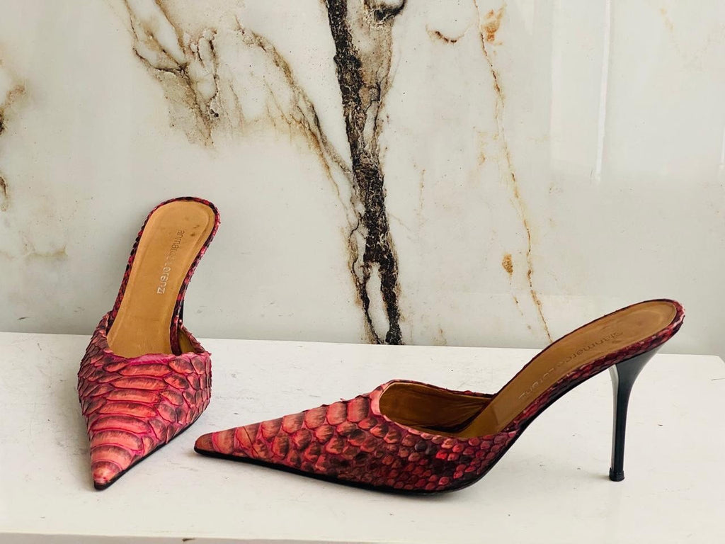 Gianmarco Lorenzi Italian Women Mules Nice Shoes High Heels Size 38