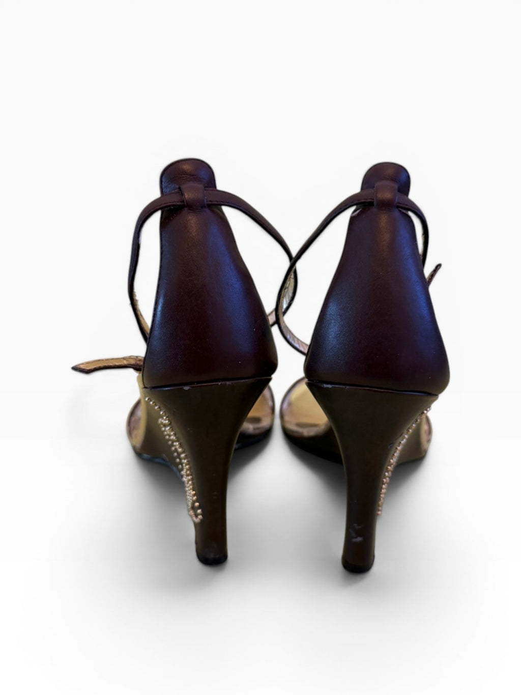 Baby Phat Y2K Brown Studded Wedge Sandal Size 7 Heels