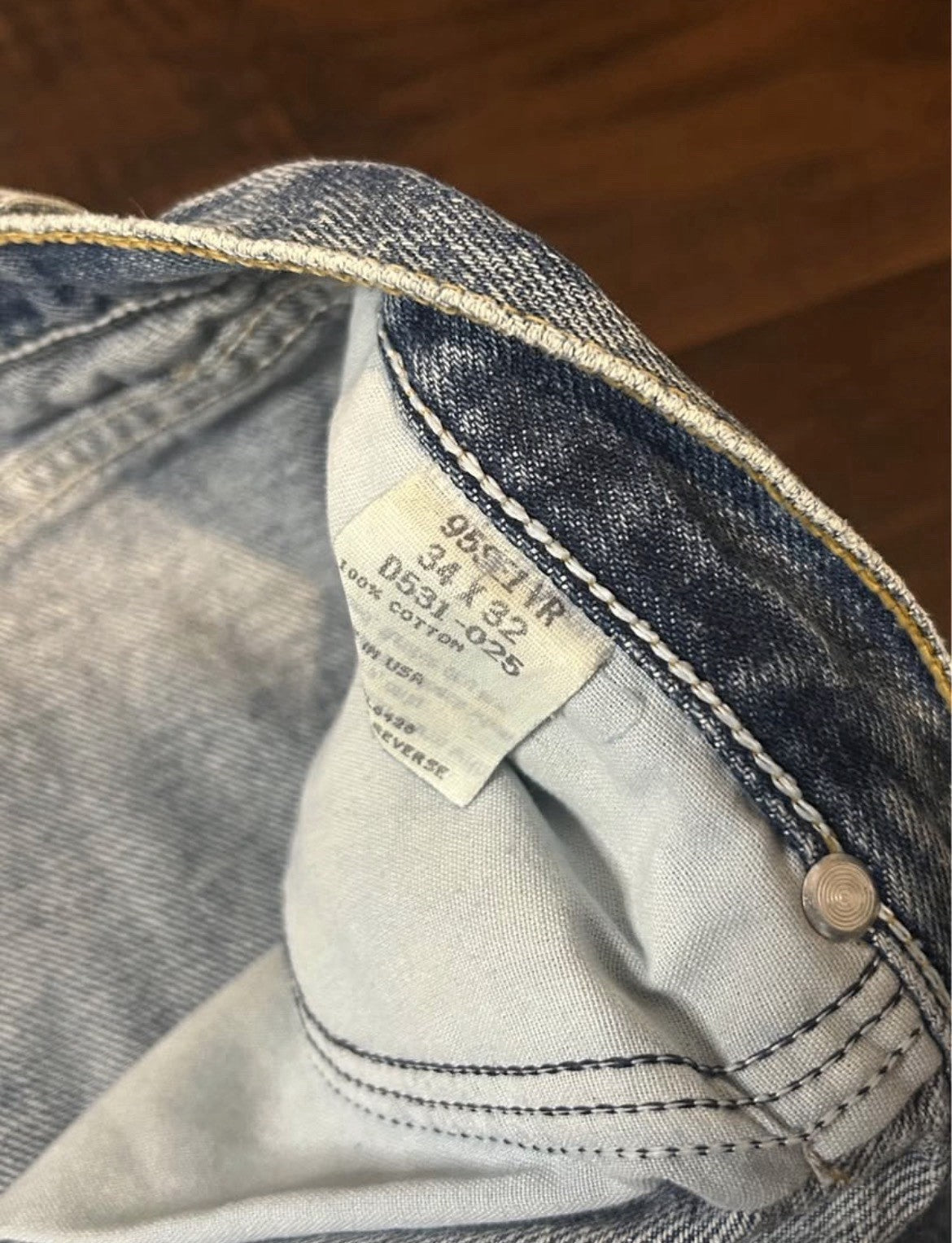Wrangler Vintage Blue Denim Jeans 34x32