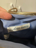 Mary Frances Handmade Beaded Velvet Bag Floral Mother of Pearl Clutch Purse