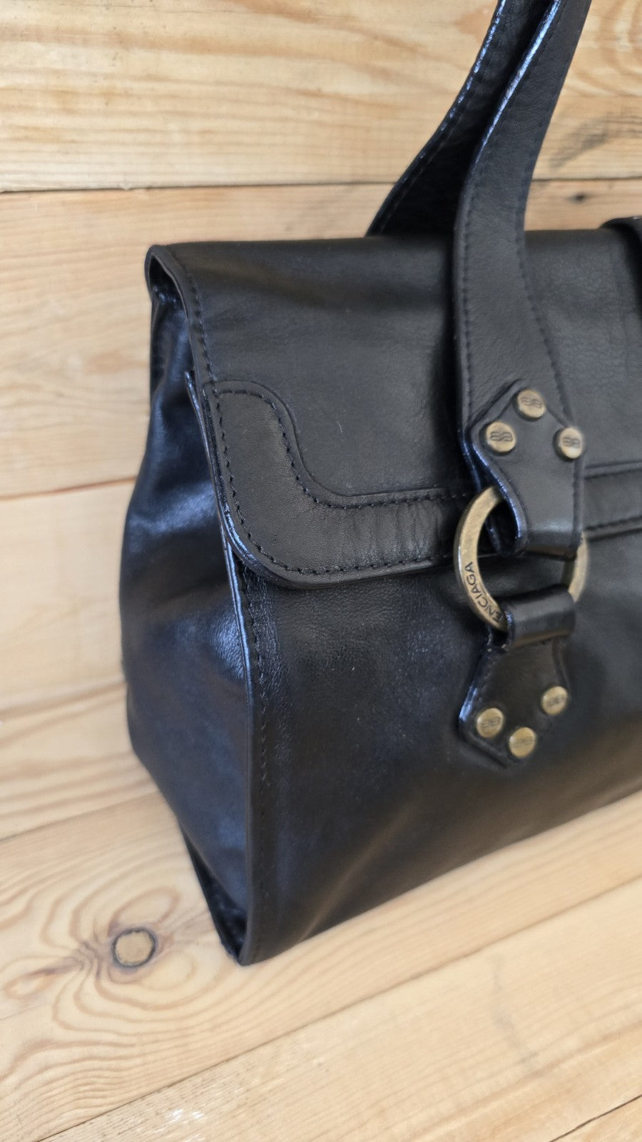 Y2k  Vintage Balenciaga Handbag Black Made In Spain