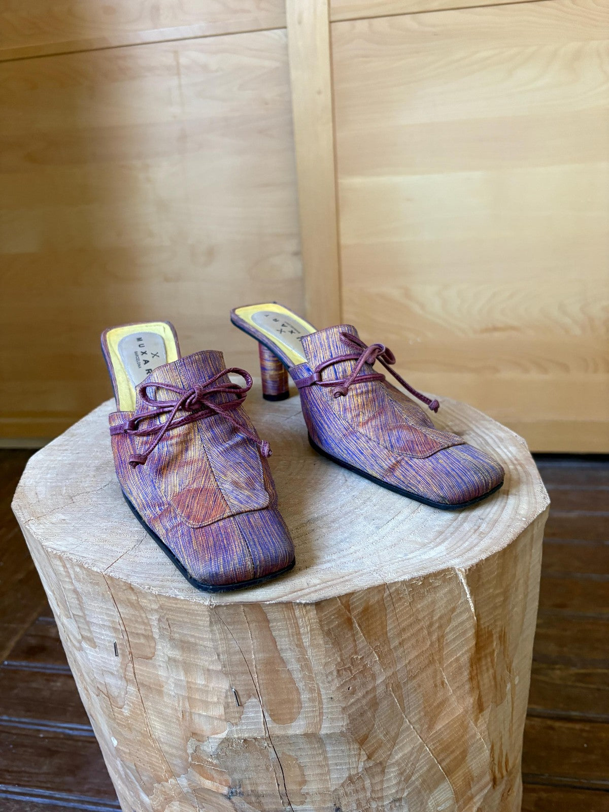 Muxart Barcelona Leather Mule Heels Y2K