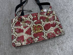 Gucci Python Arli Bag Purse Handbag Rock Red Snakeskin Exotic Studs w Tags