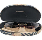Vintage Burberry B8926/S Rimless Sunglasses Brown Gradient Gold Safilo W/ Case