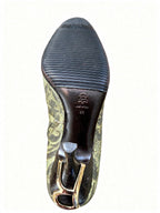 Vintage Roberto Cavalli Early-2000s Gold Baroque Brocade Boots