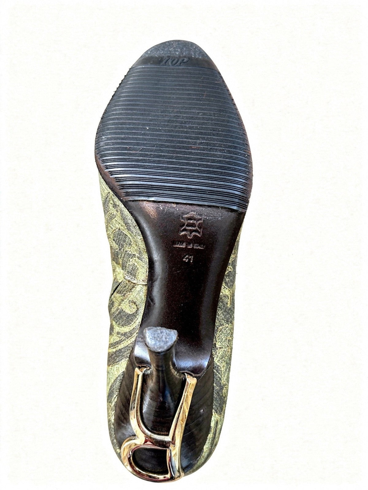 Vintage Roberto Cavalli Early-2000s Gold Baroque Brocade Boots