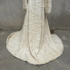 Vintage 1930s White Plush Teddy Bear Dressing Gown Ermie Art Deco Dress Coat