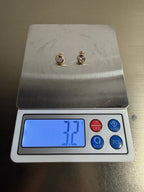 Vintage 1.5ct heart lab diamond 14k stud earrings