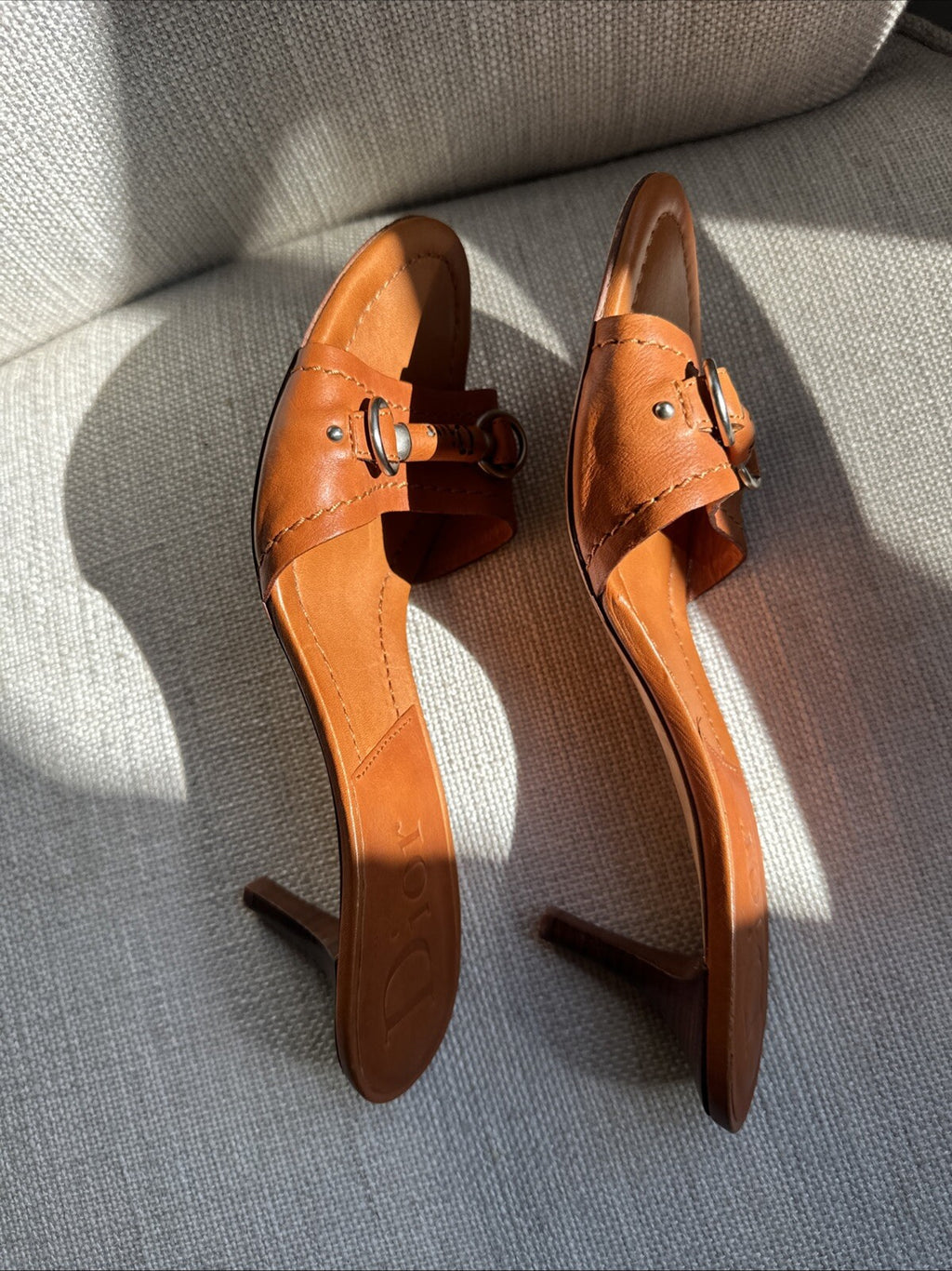 Dior Vintage Brown Leather Sandals Size 39 EU Woman’s 7.5-8 US size