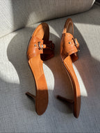 Dior Vintage Brown Leather Sandals Size 39 EU Woman’s 7.5-8 US size