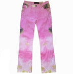Roberto Cavalli vintage y2k abstract python print jeans