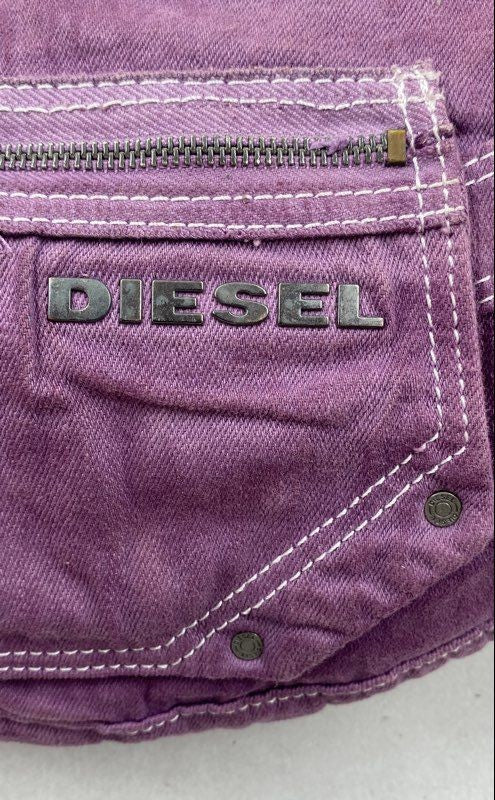 Diesel Purple Canvas Slouchy Hobo Shoulder Bag