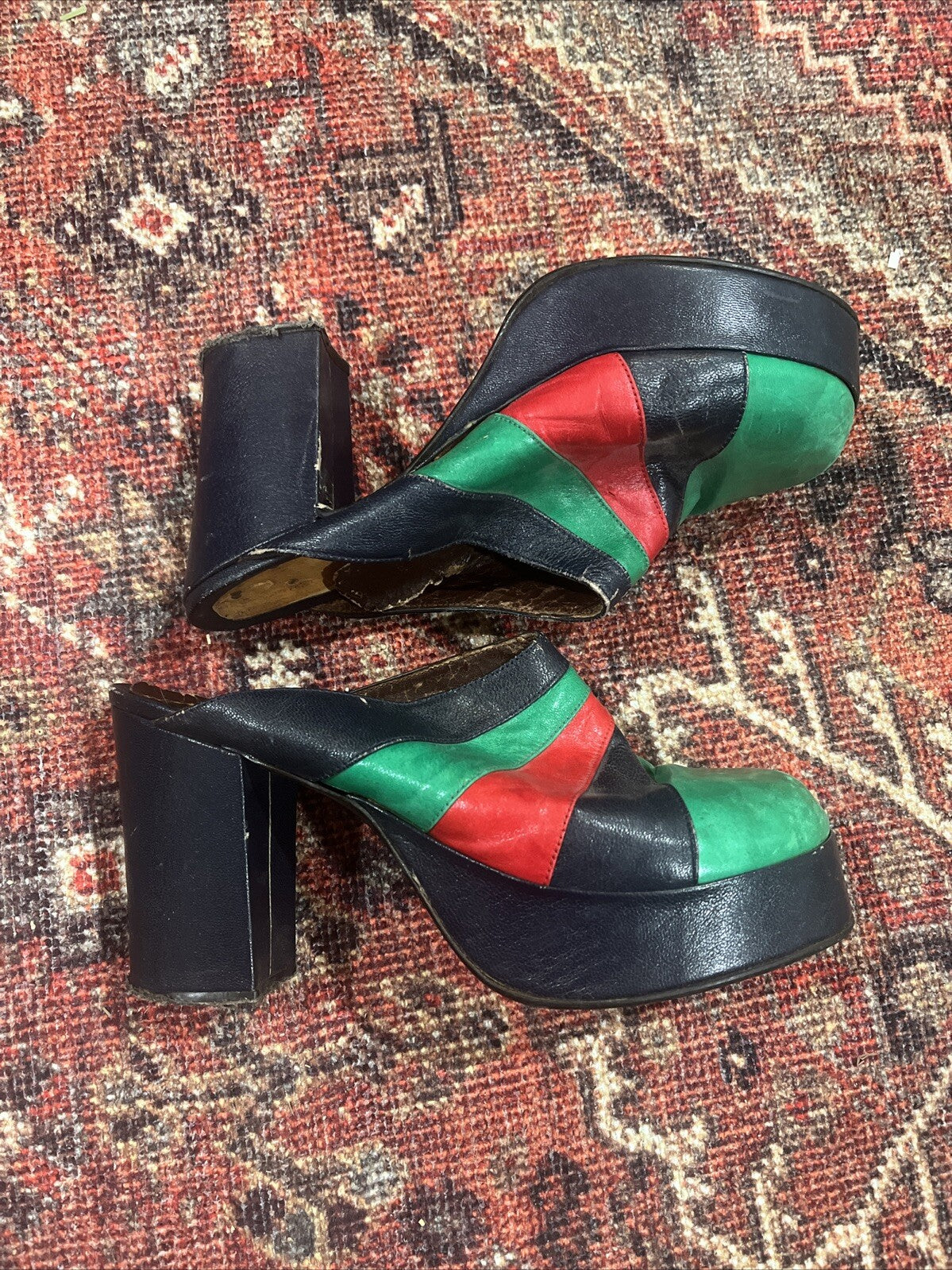 Vintage 1970s Leather Platforms