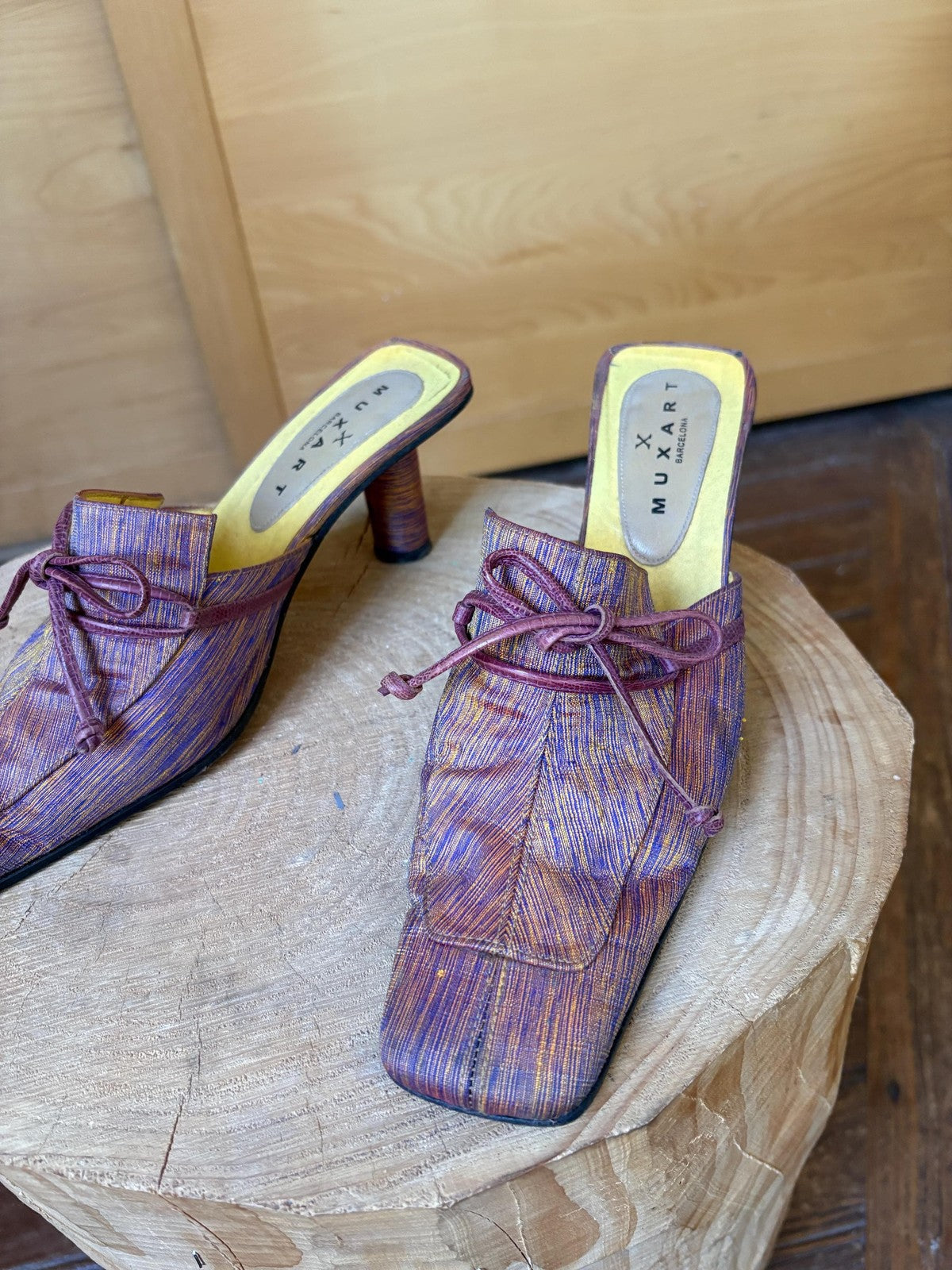 Muxart Barcelona Leather Mule Heels Y2K