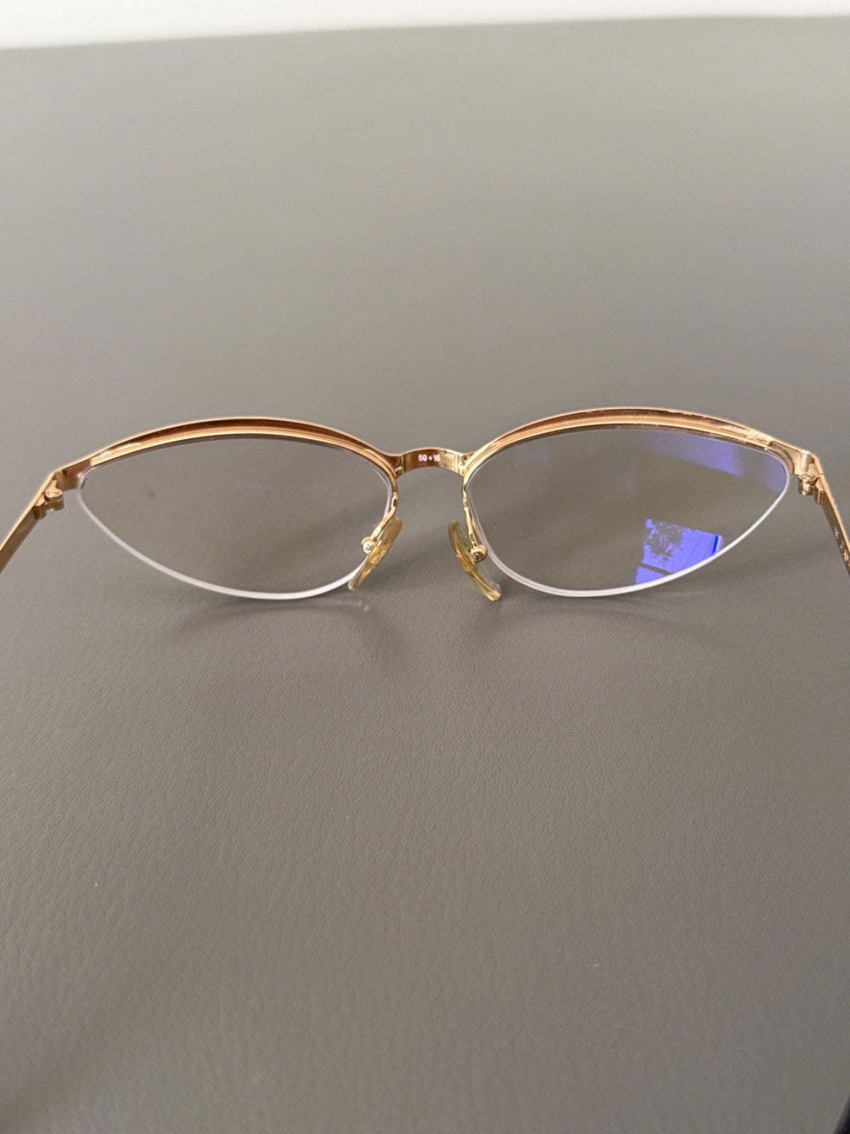 Gianfranco Ferre 1990's VINTAGE Cat Eye Sunglasses 191/S 012 Gold Half Rim