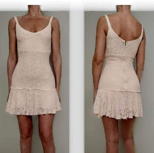 🆓US🛃 Dolce&Gabbana vintage powder-pink lace dress IT 38