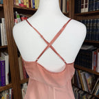 Express 1990s Asymmetrical Ombre Pink Silk Slip Dress Medium