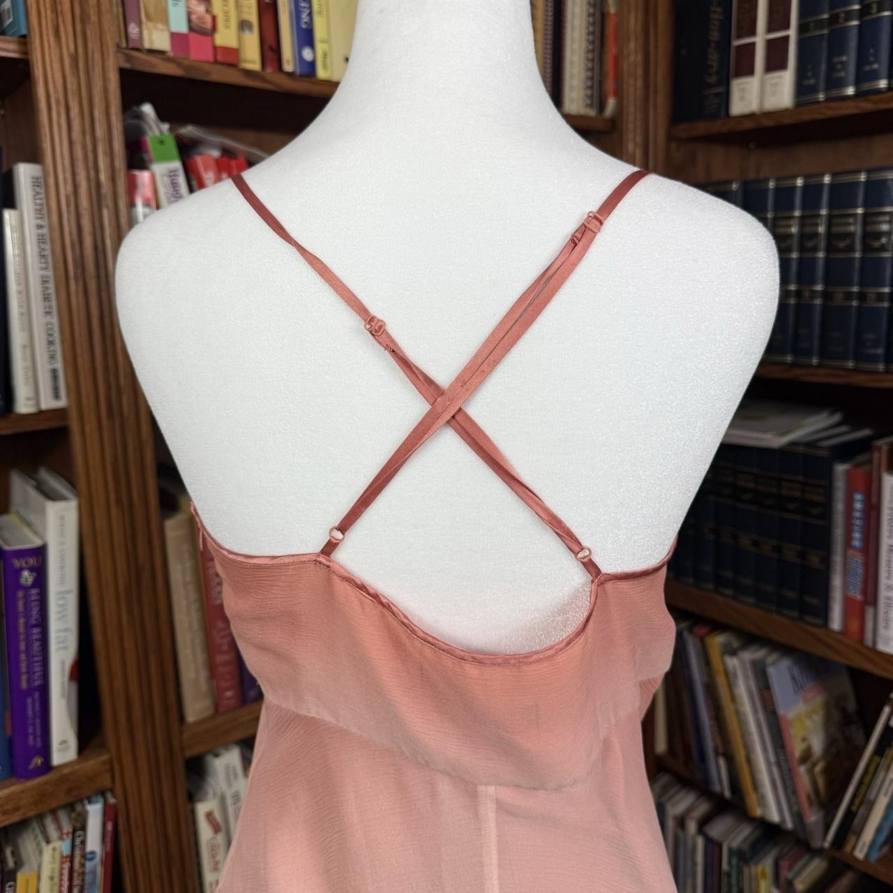 Express 1990s Asymmetrical Ombre Pink Silk Slip Dress Medium