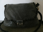 Be&D Women's Gray Leather Shoulder Bag Crossbody
