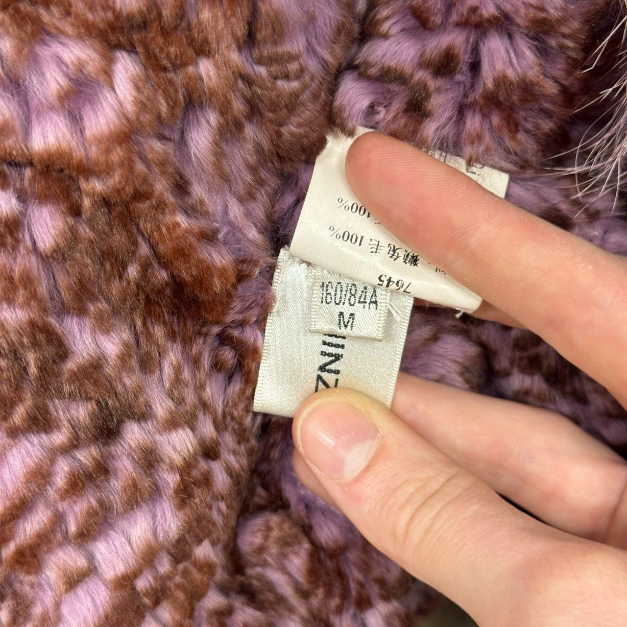 Vintage Y2K Purple Bolero Cropped Rabbit & Fox Fur Jacket Coat