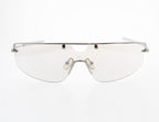 VINTAGE GIANFRANCO FERRE GF58703  SHIELD METAL SUNGLASSES 120 MM ITALY