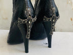 Gianmarco Lorenzi Best Women Boots  Premium Snake Leather High Heels Size 39