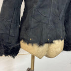 Vintage Y2K Japanese &byP&D Shearling Hooded Fireman-Clasp Jacket
