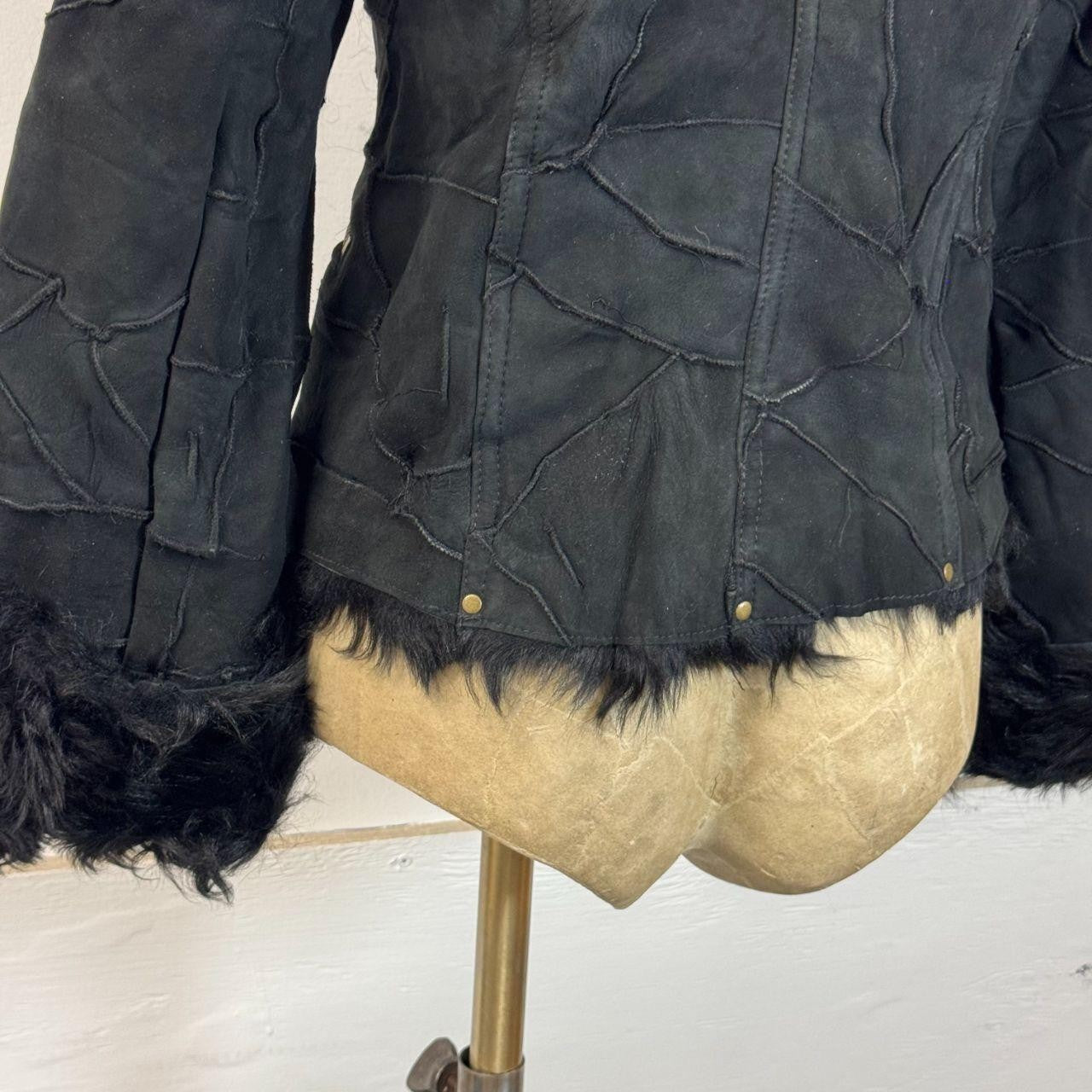 Vintage Y2K Japanese &byP&D Shearling Hooded Fireman-Clasp Jacket