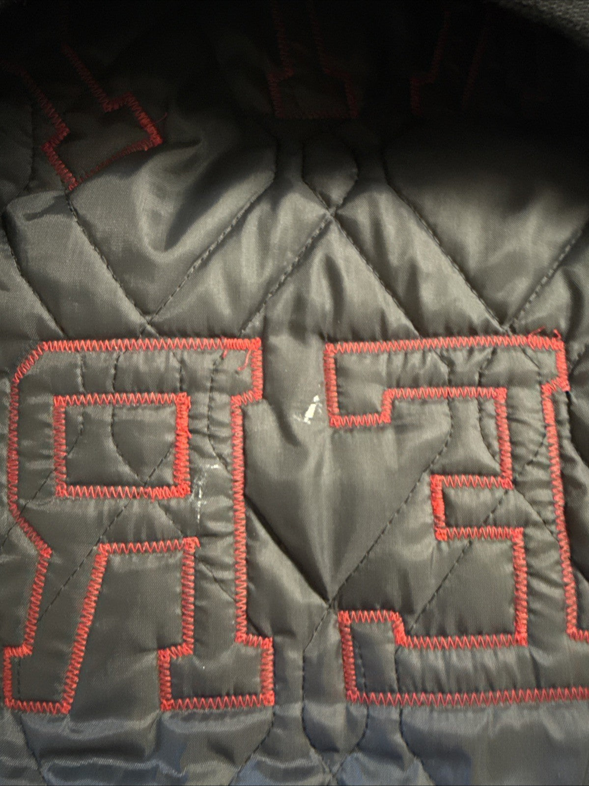 Starter Chalk Line 1980s San Francisco 49ers Black Satin Jacket XXL