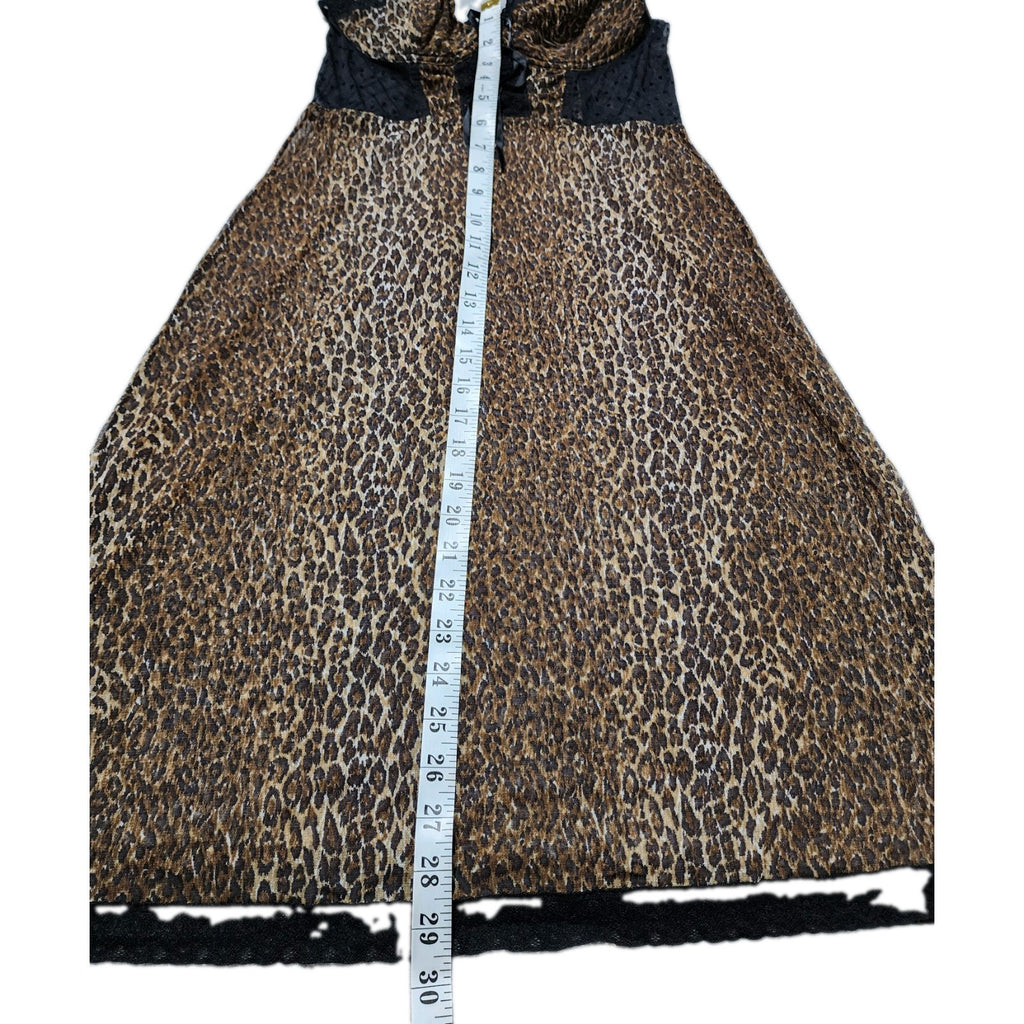 Dolce & Gabbana 2000s Mesh Leopard Corset Dress Size S