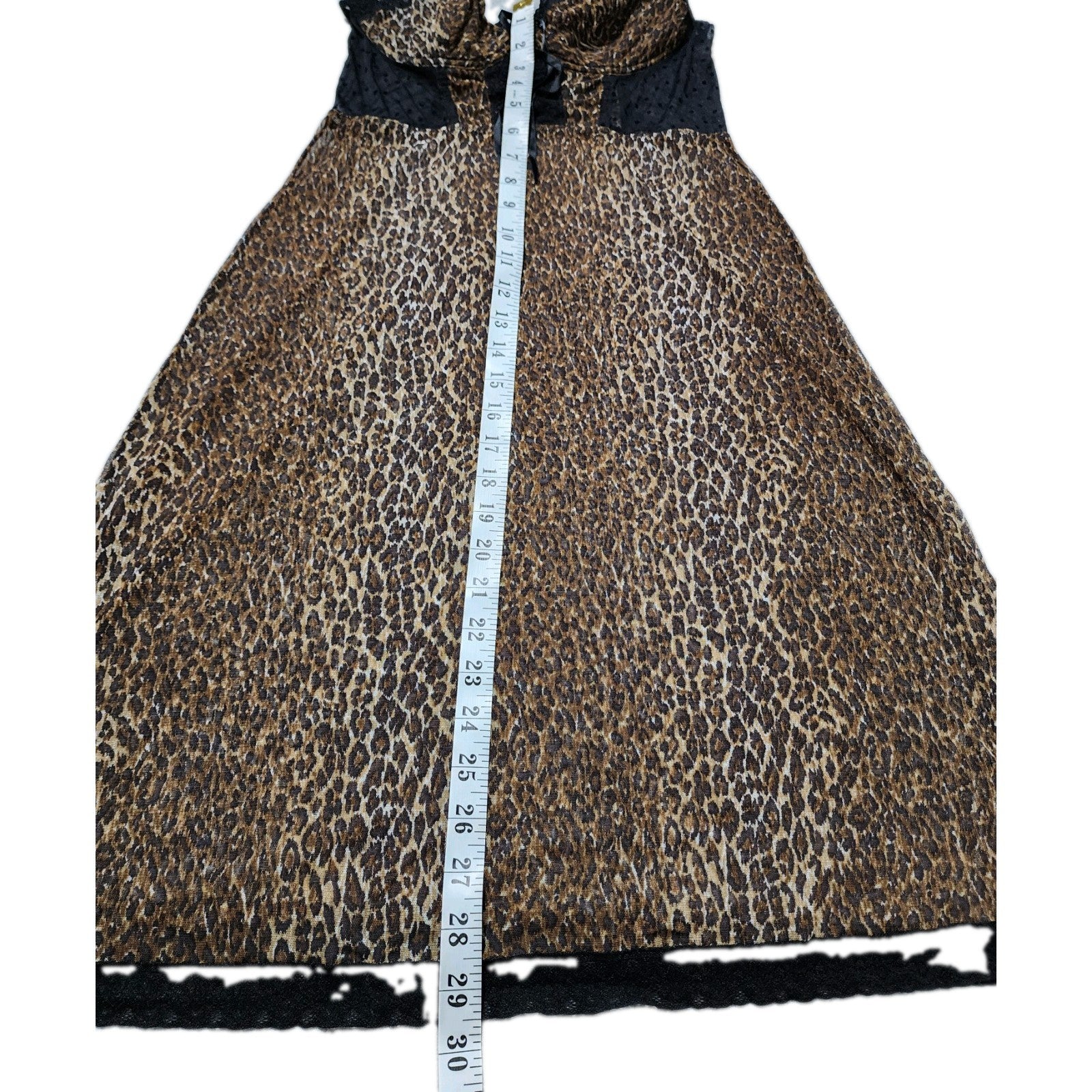 Dolce & Gabbana 2000s Mesh Leopard Corset Dress Size S