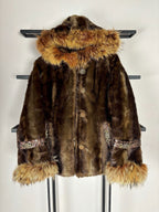 Vintage 90s-2000s JAPANESE JUNYA WATANABE STYLE  FAUX FUR  JACKET WOMENS CARTI
